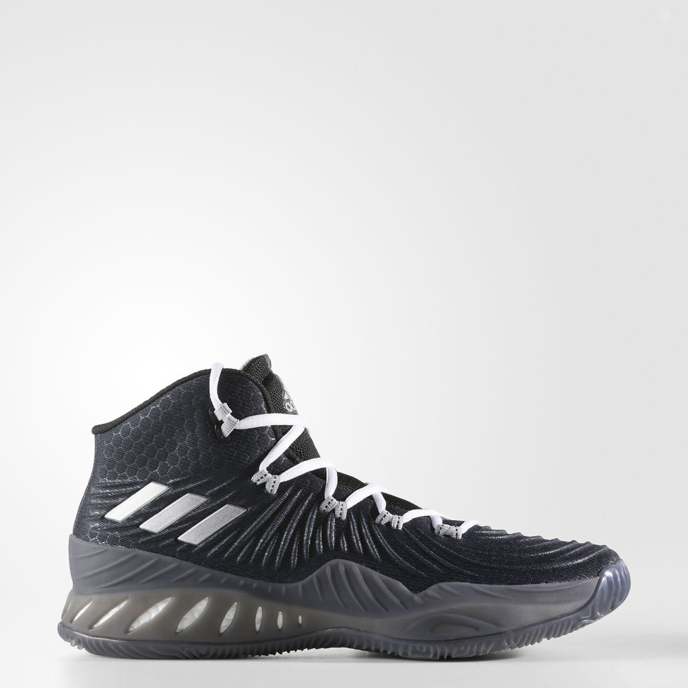 Adidas Crazy Explosive 2017 - παπουτσια μπασκετ ανδρικα - Μαυρα/Ασημι Μεταλλικός/Γκρι,Μέγεθος: EU 36